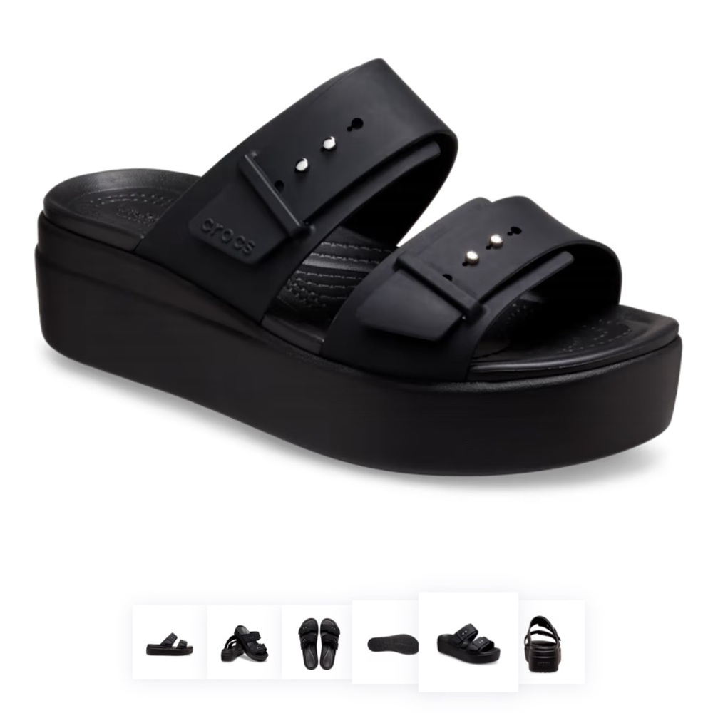 Crocs Women's Black Platform Sandals